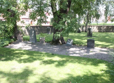 Kirkegårdens sydøstlige hjørne
